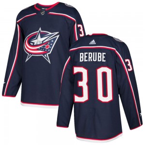Jean-Francois Berube Columbus Blue Jackets Youth Adidas Authentic Navy Home Jersey