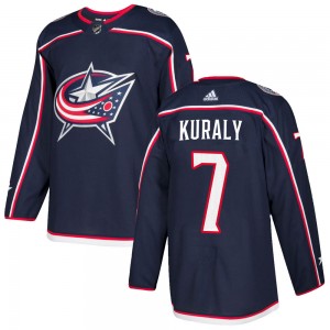 Sean Kuraly Columbus Blue Jackets Youth Adidas Authentic Navy Home Jersey
