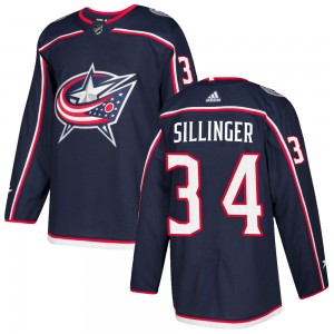 Cole Sillinger Columbus Blue Jackets Youth Adidas Authentic Navy Home Jersey