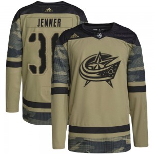 Boone Jenner Columbus Blue Jackets Men's Adidas Authentic Camo Military Appreciation Practice Jersey