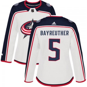 Gavin Bayreuther Columbus Blue Jackets Women's Adidas Authentic White Away Jersey