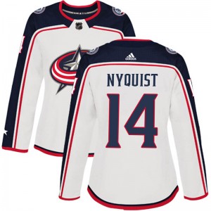 Gustav Nyquist Columbus Blue Jackets Women's Adidas Authentic White Away Jersey