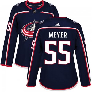 Carson Meyer Columbus Blue Jackets Women's Adidas Authentic Navy Home Jersey