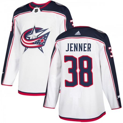 Boone Jenner Columbus Blue Jackets Men's Adidas Authentic White Away Jersey