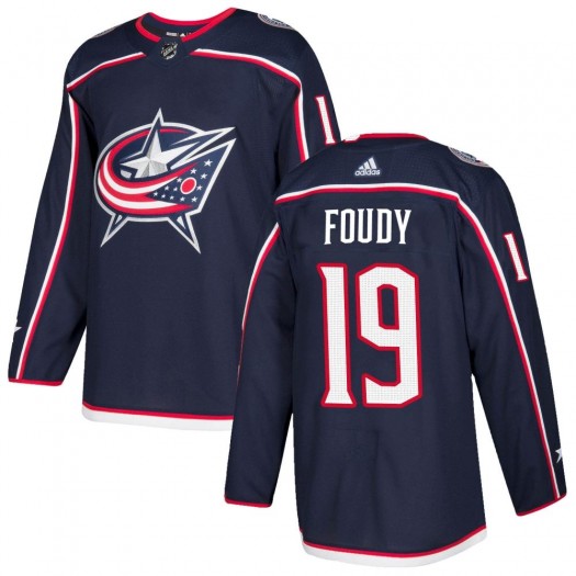 Liam Foudy Columbus Blue Jackets Youth Adidas Authentic Navy Home Jersey