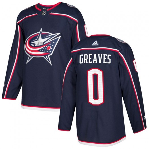 Jet Greaves Columbus Blue Jackets Youth Adidas Authentic Navy Home Jersey