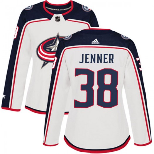Boone Jenner Columbus Blue Jackets Women's Adidas Authentic White Away Jersey