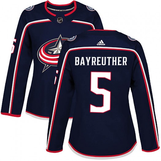 Gavin Bayreuther Columbus Blue Jackets Women's Adidas Authentic Navy Home Jersey