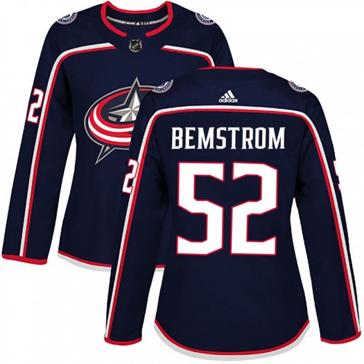 Emil Bemstrom Columbus Blue Jackets Women's Adidas Authentic Navy Home Jersey