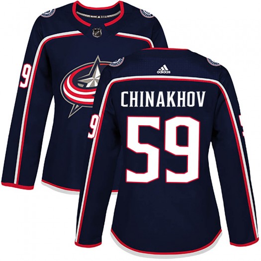 Yegor Chinakhov Columbus Blue Jackets Women's Adidas Authentic Navy Home Jersey