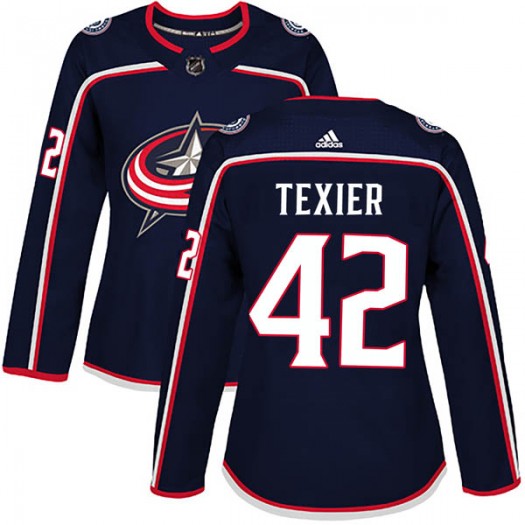 Alexandre Texier Columbus Blue Jackets Women's Adidas Authentic Navy Home Jersey